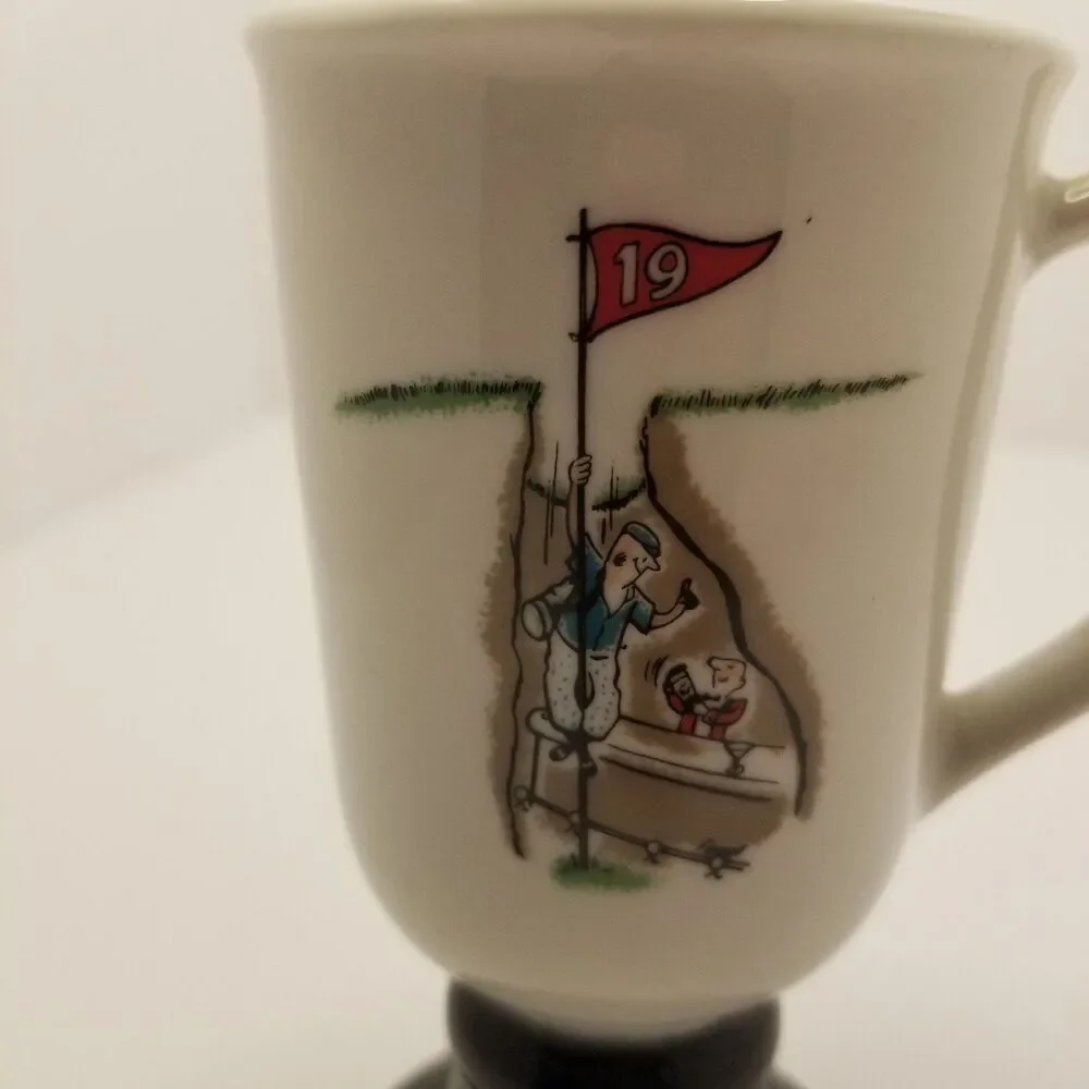 HALL 1272 Golf Theme Pedestal Mug Made In The USA